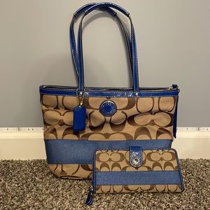 Authentic Coach Purse & Matching Wallet